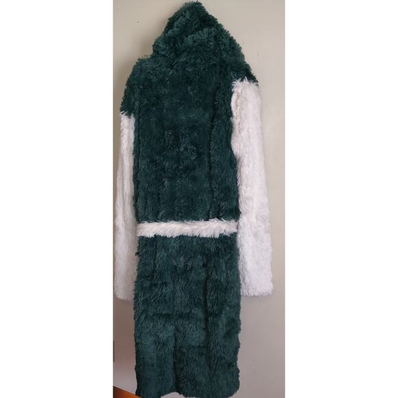 NEW Brotoga Robe Coat Green & White Hooded Baller Version Luxury XXL NWT Furry - Picture 11 of 16